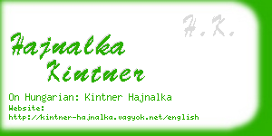 hajnalka kintner business card